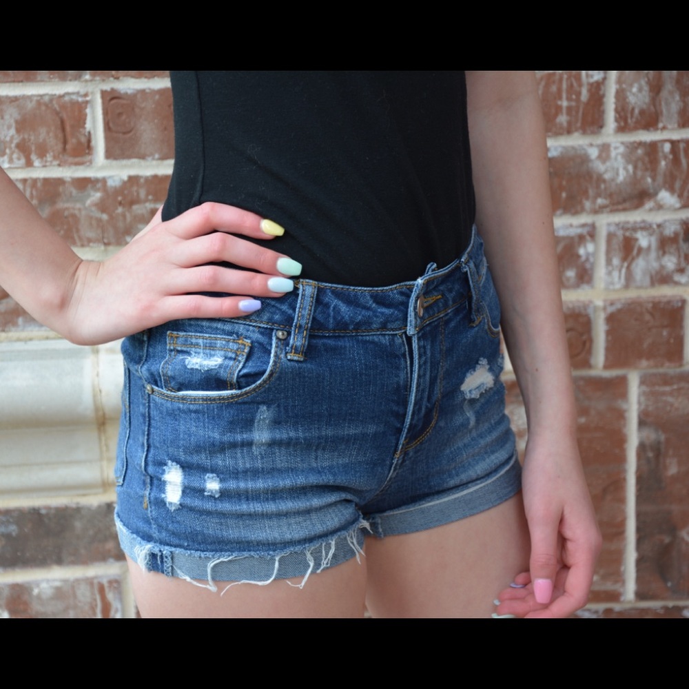 Dark Wash Denim Shorts